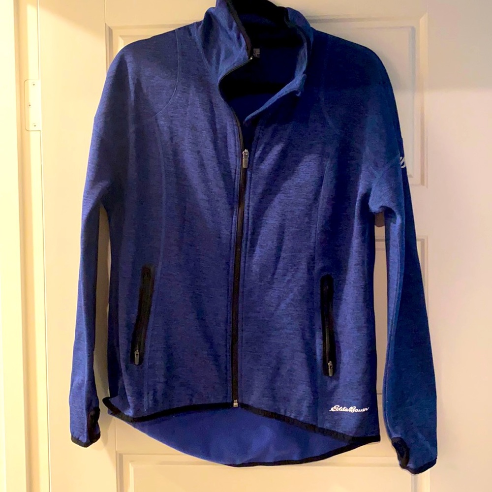 Heather’s blue Eddie Bauer jacket